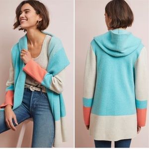💖 Anthropologie | Field Flower Colorblock Hooded
Alpine Sweater Coat XS 💖